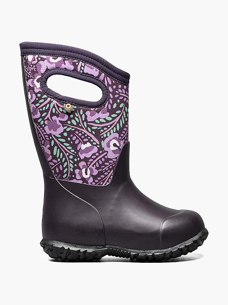 BOGS Boots Deutschland - York Super Flower Regenstiefel Kinder Lila Multi DE13704